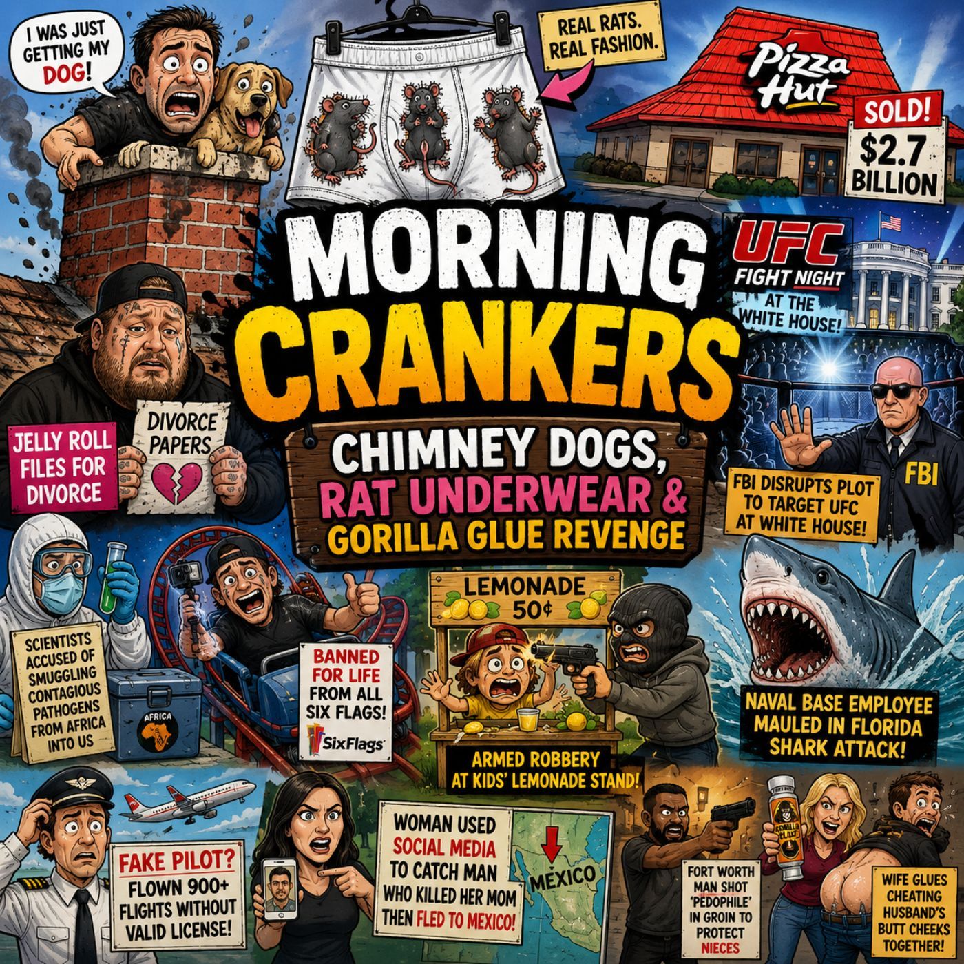 182: Morning Crankers: Chimney Dogs, Rat Underwear & Gorilla Glue Revenge