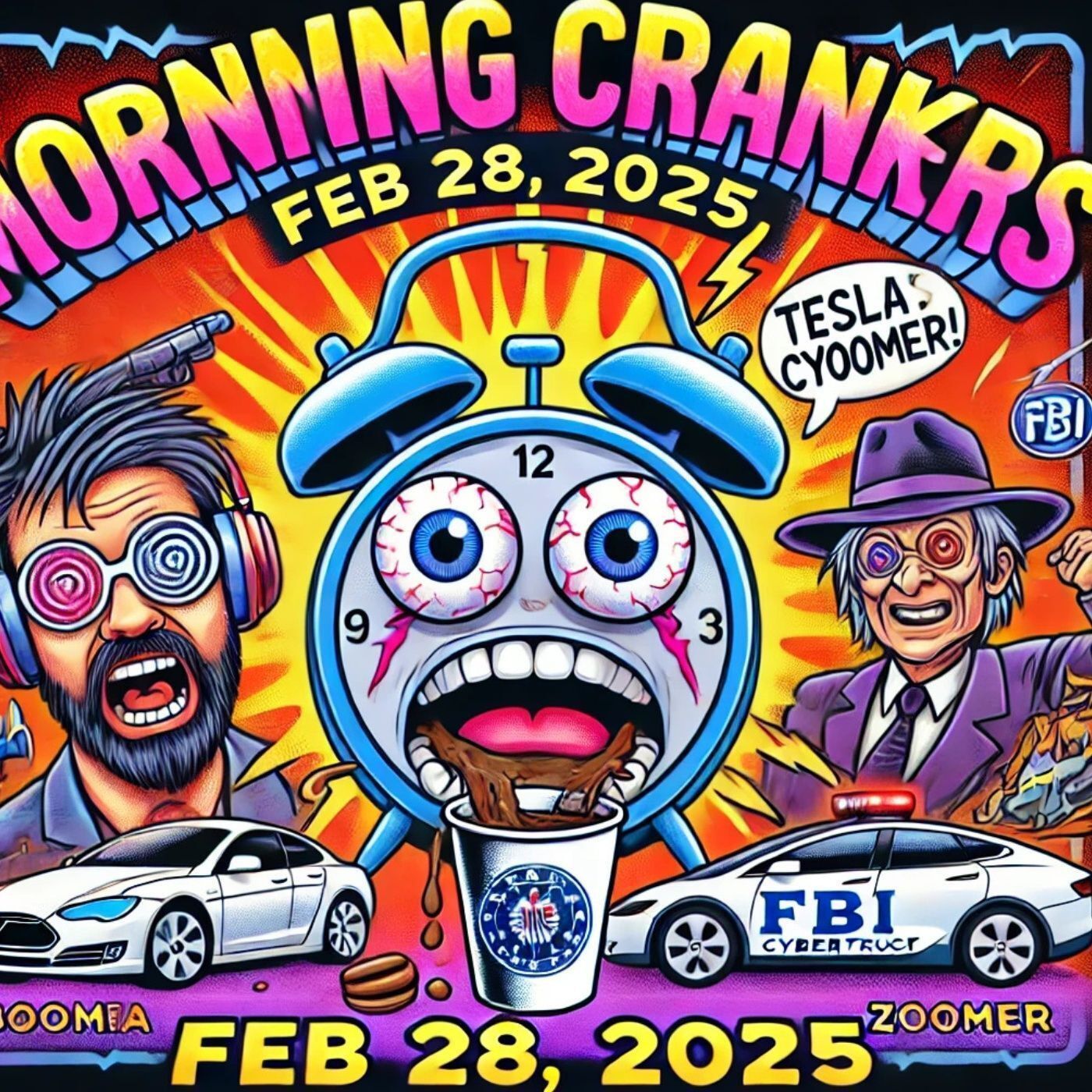 🎙️ Morning Crankers - Feb 28, 2025 💥 "Boomers, Teslas, & Musical Showdowns – Oh My!"