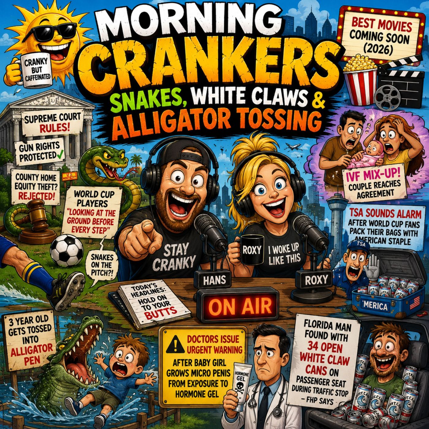 Morning Crankers: Snakes, White Claws & Alligator Tossing